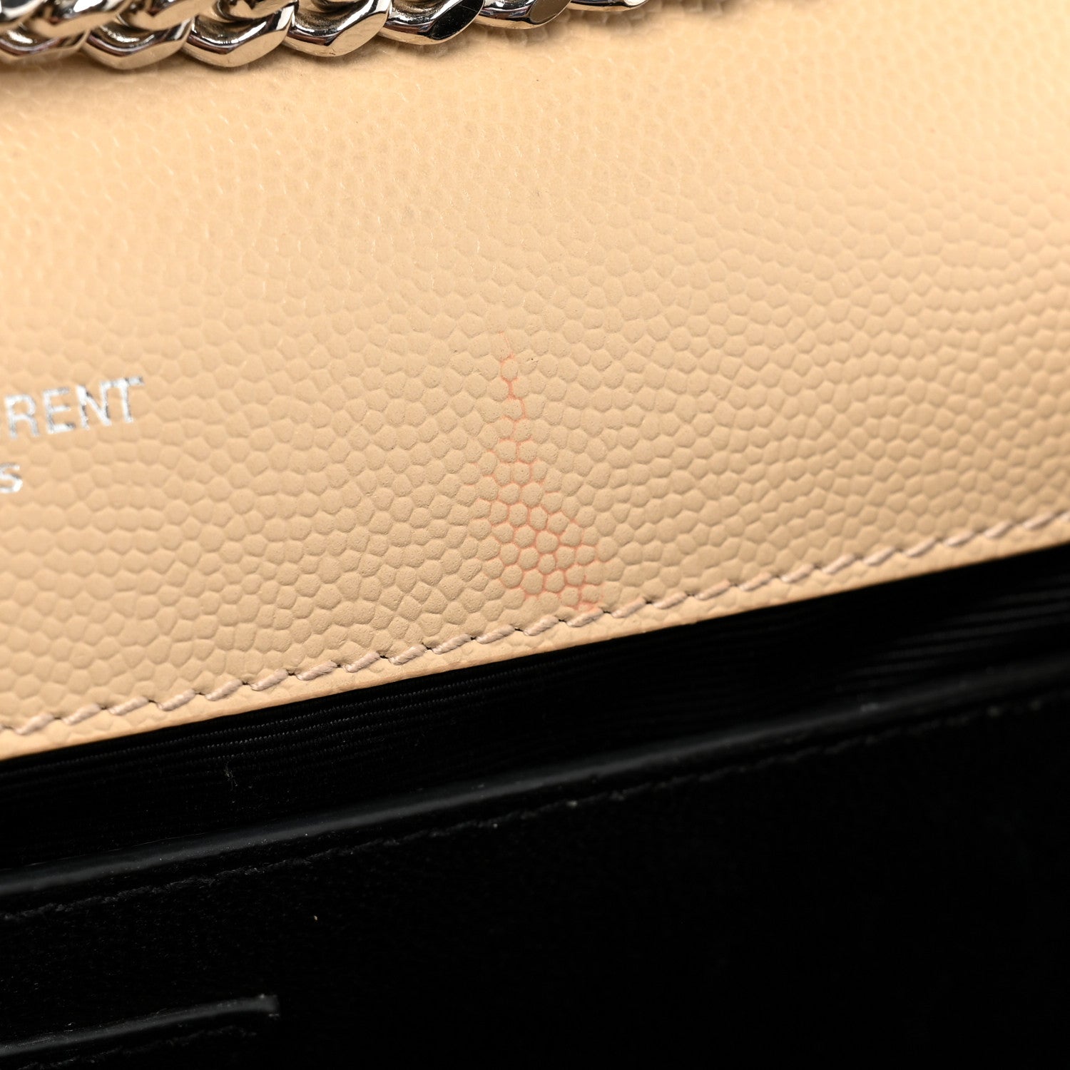 Saint Laurent Grain De Poudre Medium Monogram Kate Satchel Nude Powder 11 of 17