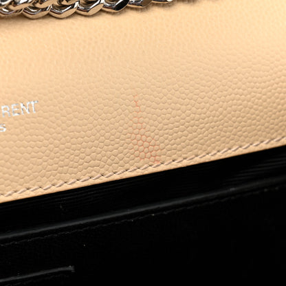 Saint Laurent Grain De Poudre Medium Monogram Kate Satchel Nude Powder 11 of 17