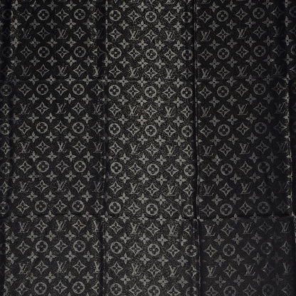 Louis Vuitton Silk Lurex Wool Monogram Shine Shawl Black 1 of 5