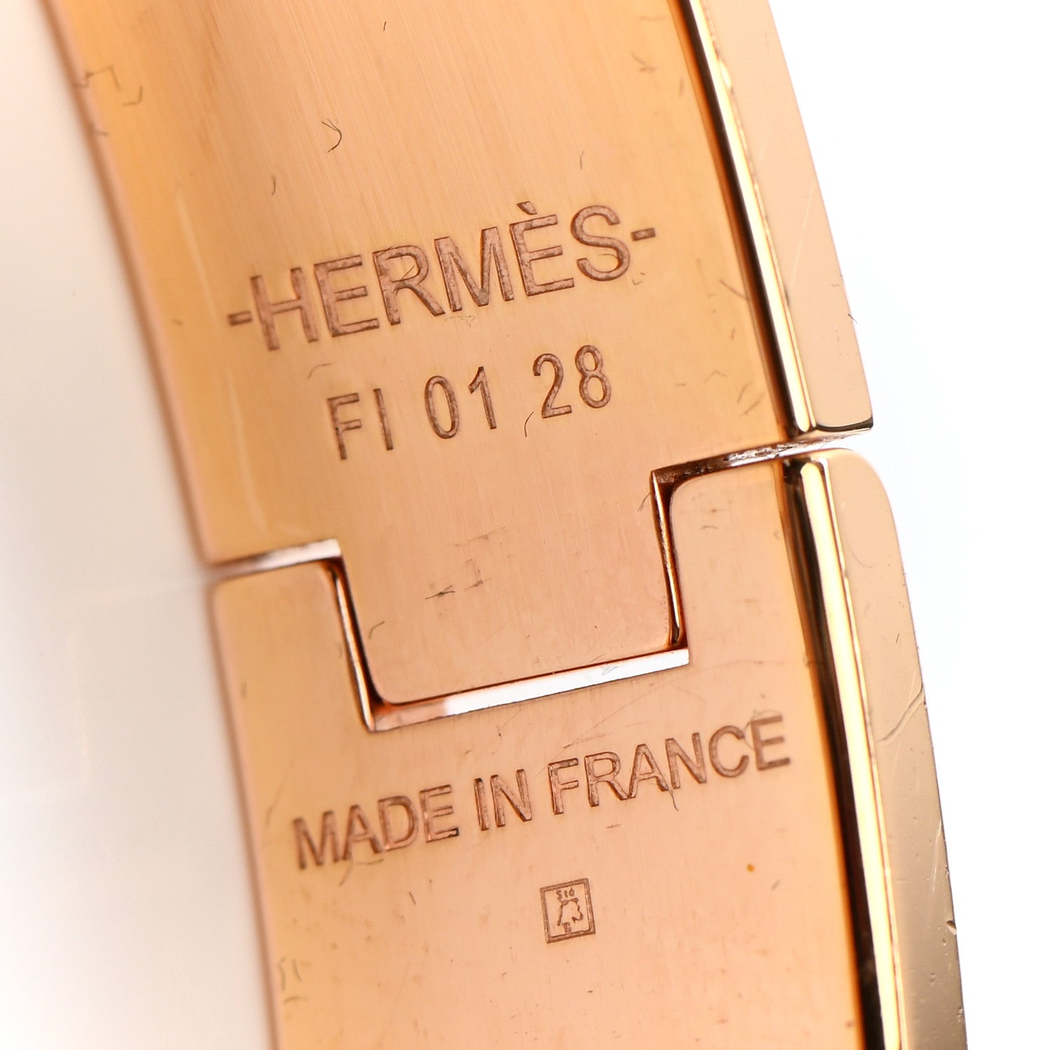 Hermes Enamel Narrow Clic Clac H Bracelet PM White 4 of 5