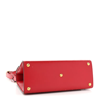 Gucci Guccissima Signature Small Padlock Top Handle Bag Hibiscus Red 4 of 19