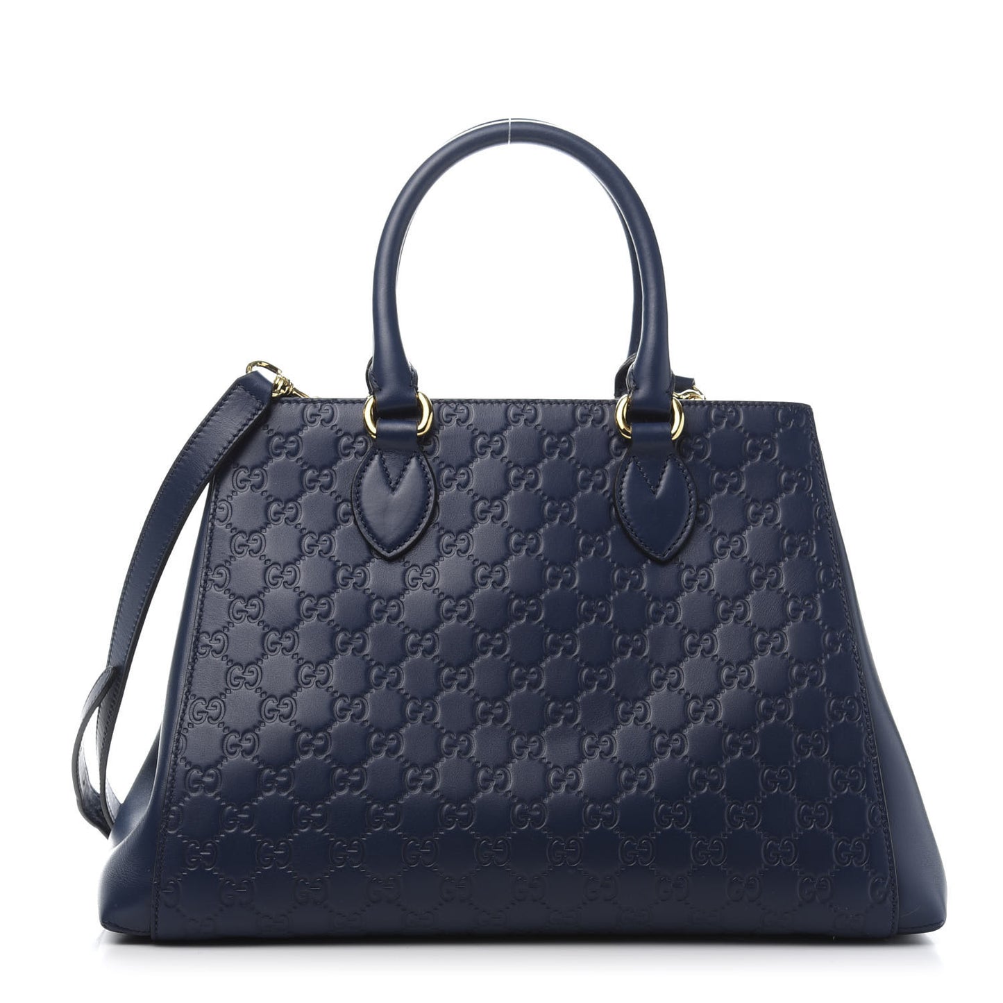 Soft Guccissima Signature Top Handle Tote Bag Blue Agata