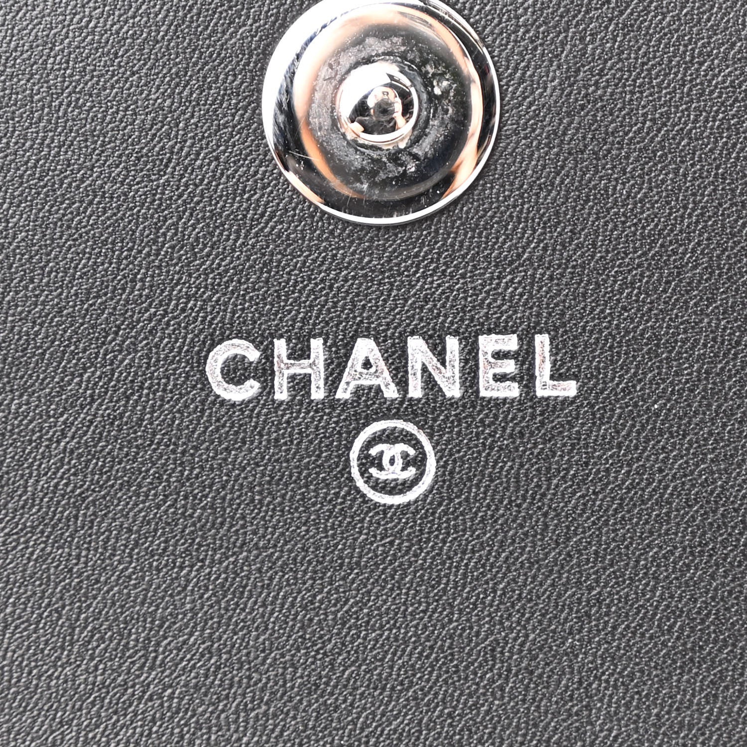 Chanel Calfskin Chevron Quilted Boy Wallet On Removable Chain WOC Black 6 of 12