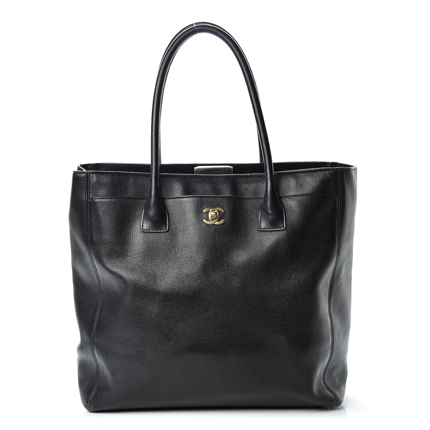 Chanel Calfskin Tall Cerf Tote Black 1 of 32