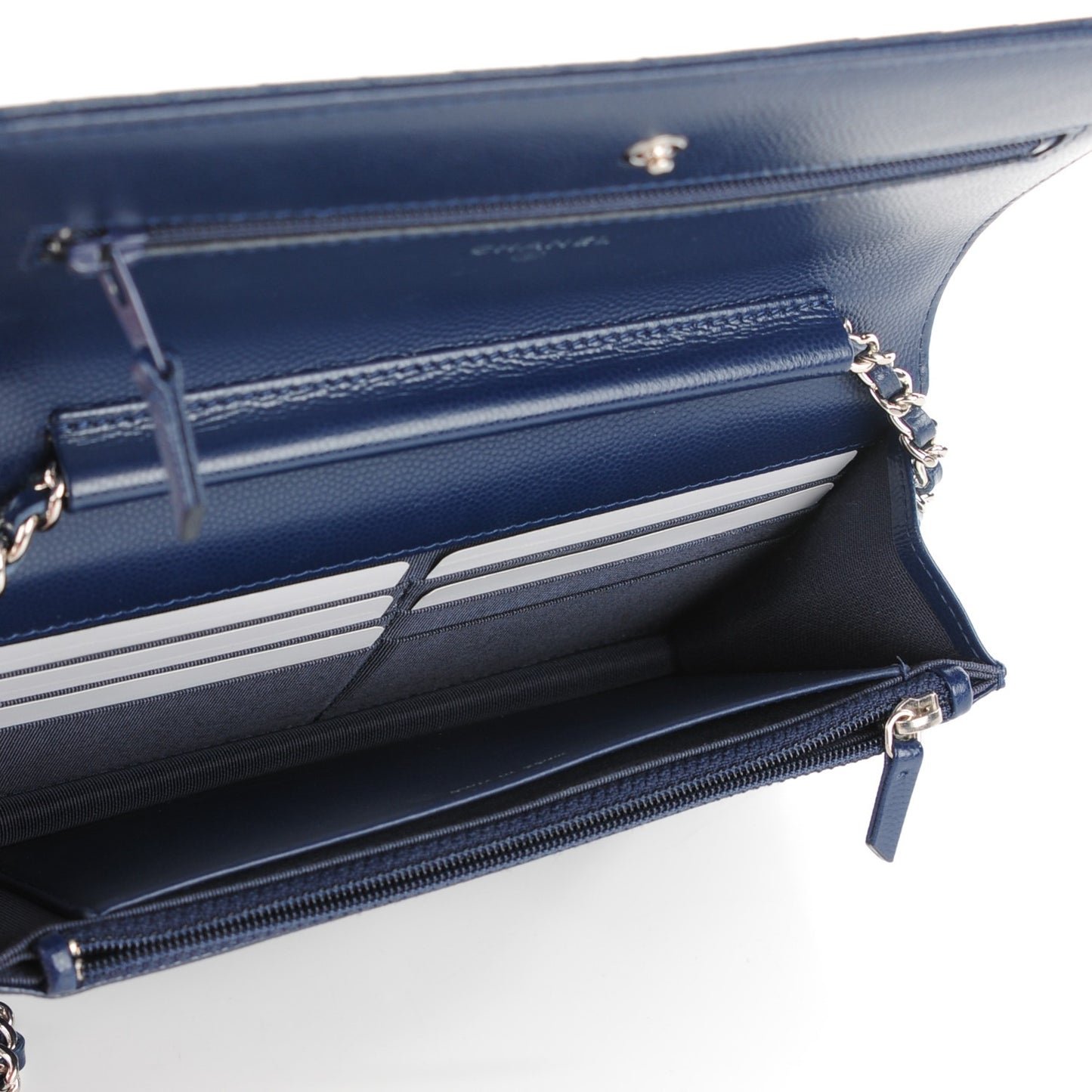 Caviar Chevron Wallet On Chain WOC Navy