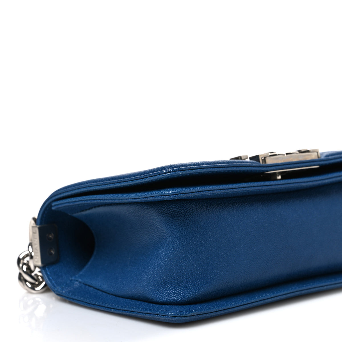 Caviar Quilted Small Boy Flap Blue