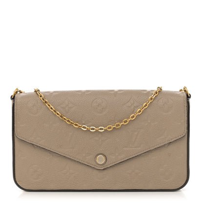 Louis Vuitton Empreinte Pochette Felicie Chain Wallet Tourterelle 1 of 14