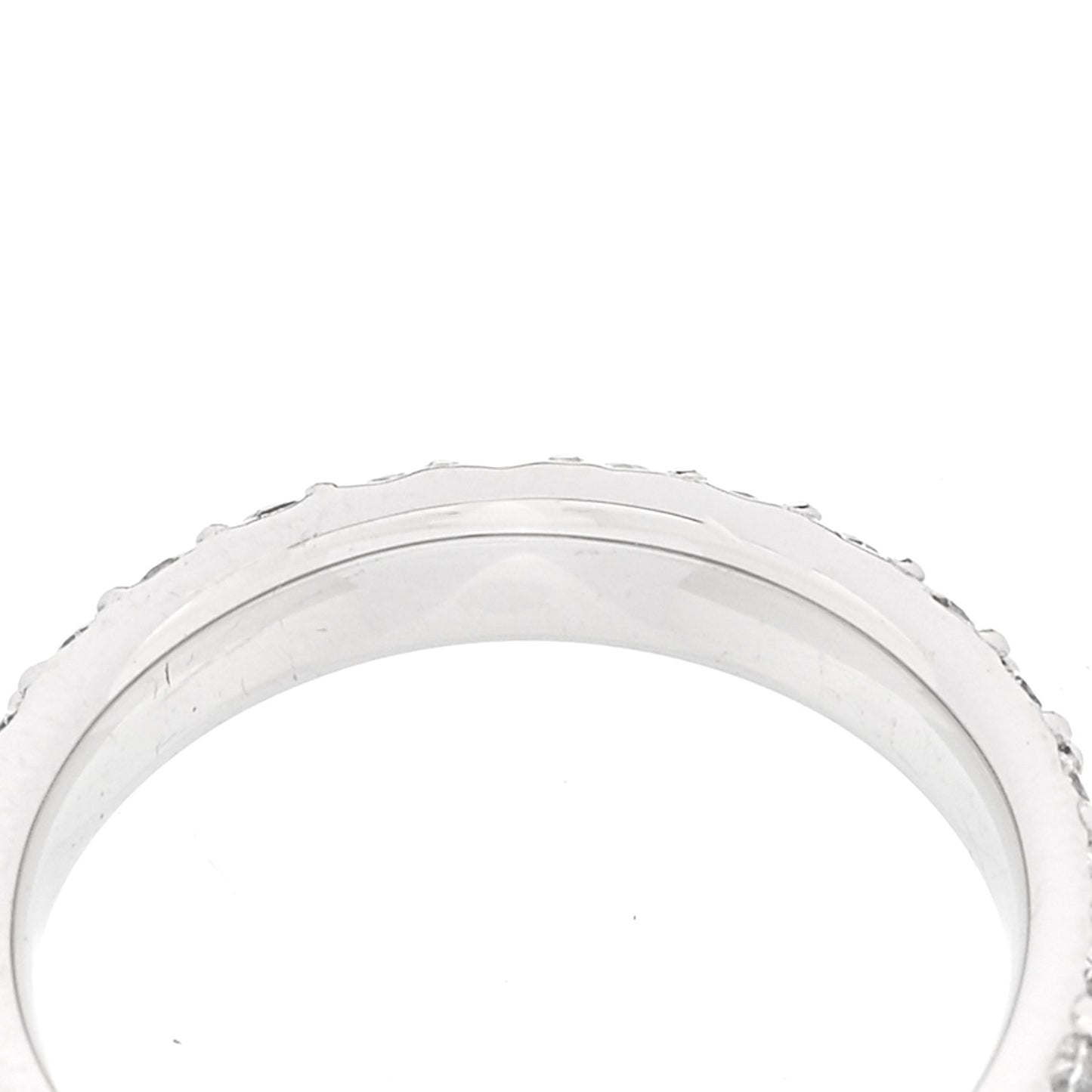 Platinum Diamond 1.61ct Two Row Eternity Band Ring 52 6