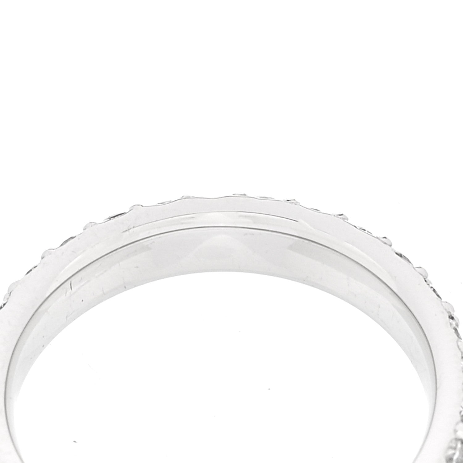Parker & West by FASHIONPHILE Platinum Diamond 1.61ct Two Row Eternity Band Ring 52 6 7 of 9