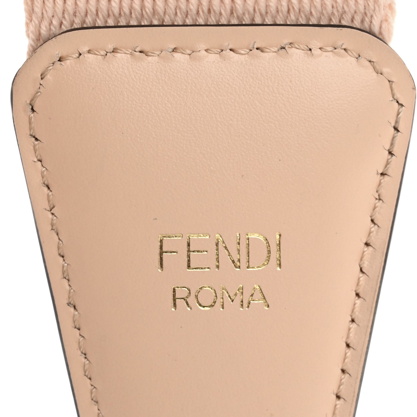 Jacquard Ribbon Vitello King FF Bi-Color Intreccio Adjustable Strap You Light Rose Camel