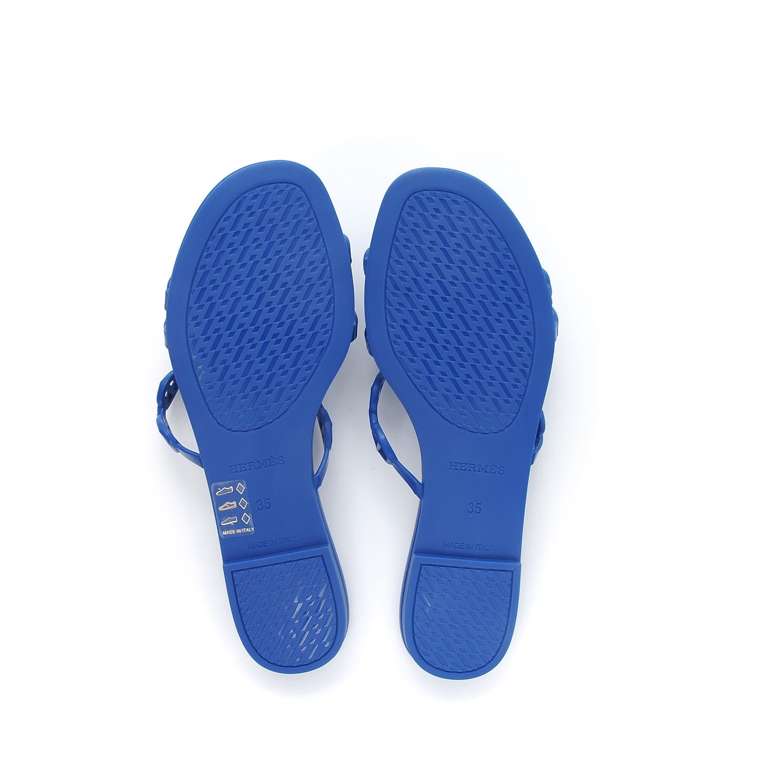 Hermes Rubber Chaine d'Ancre Rivage Sandals 35 Bleu Smalt 5 of 8