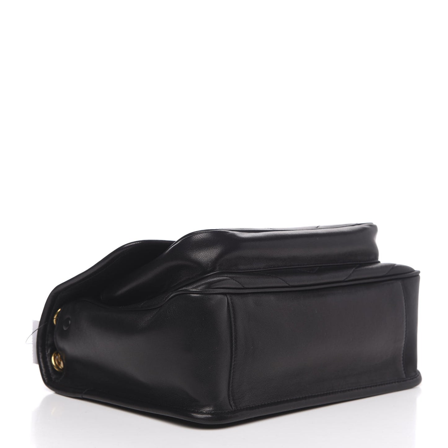 Lambskin Matelasse Monogram Medium Niki Chain Satchel Black