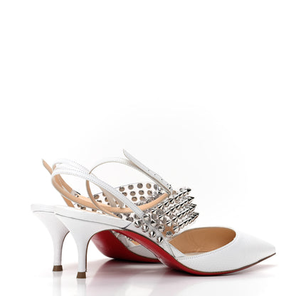 Christian Louboutin Kid PVC Zarli Levita 55 Pumps 37 White 4 of 9