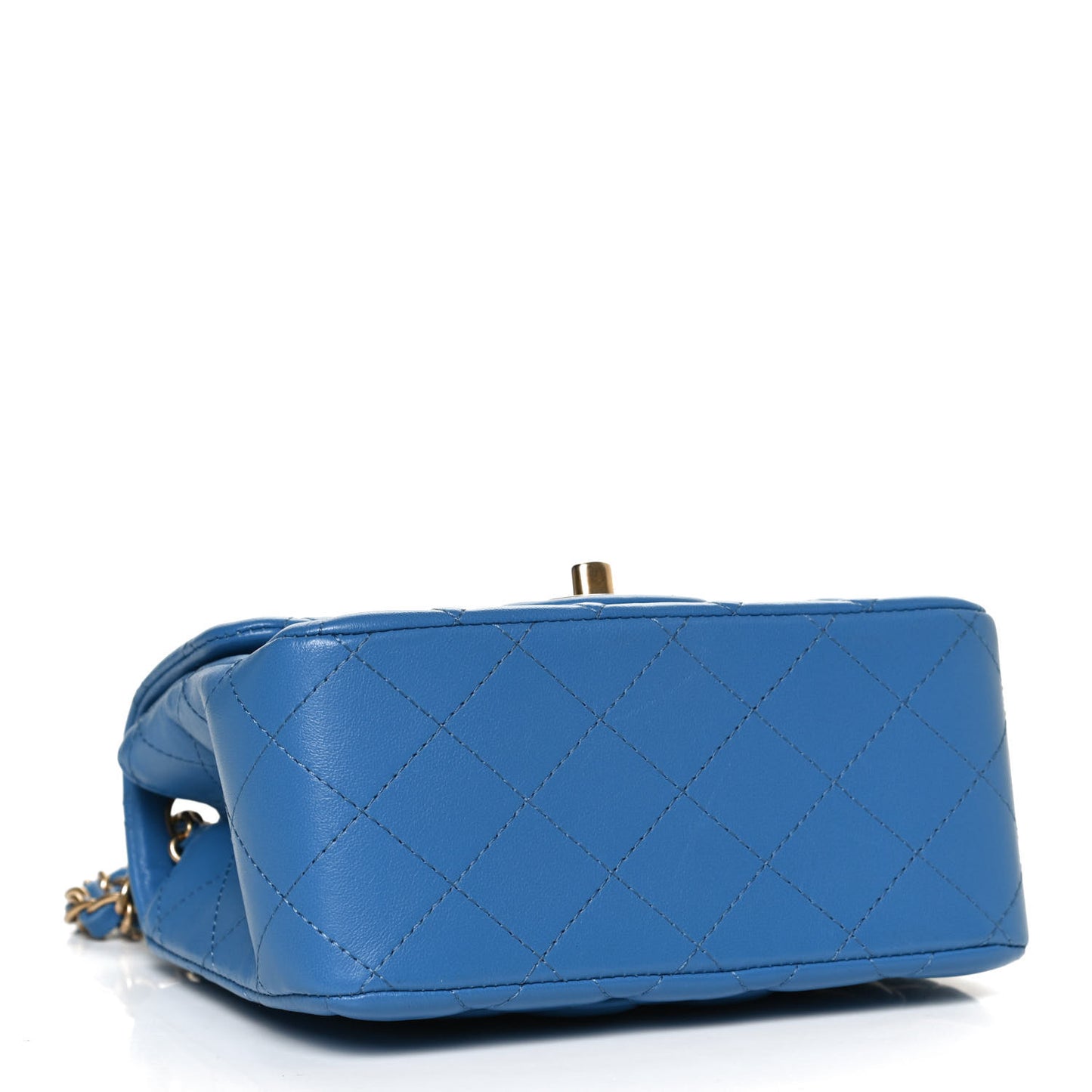 Lambskin Quilted Mini Square Flap Blue