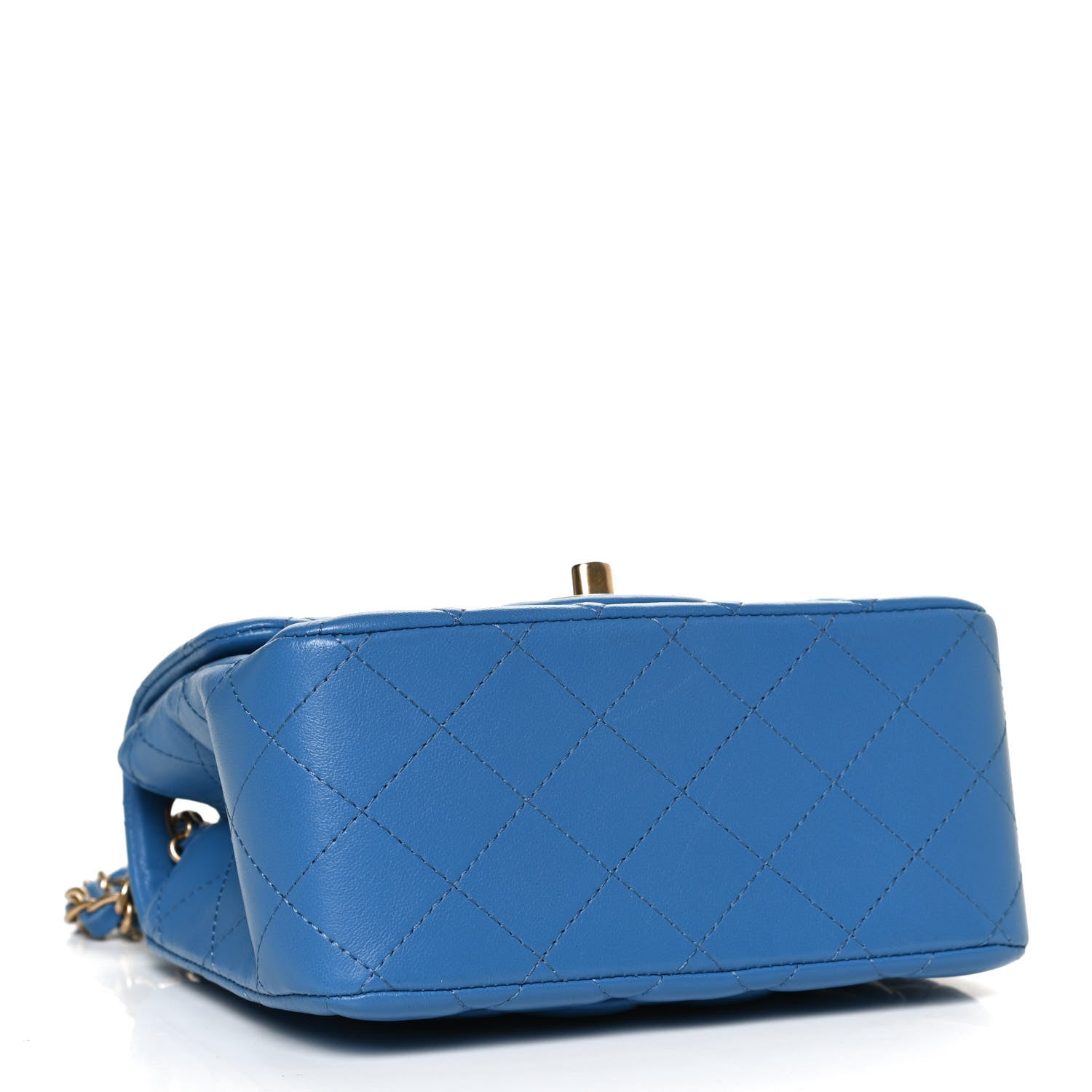 Chanel Lambskin Quilted Mini Square Flap Blue 4 of 10