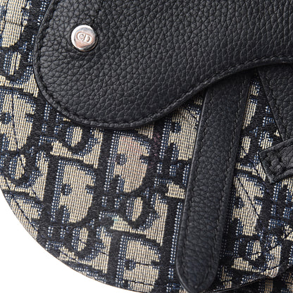 Christian Dior Oblique Saddle Messenger Pouch Beige Black 11 of 13