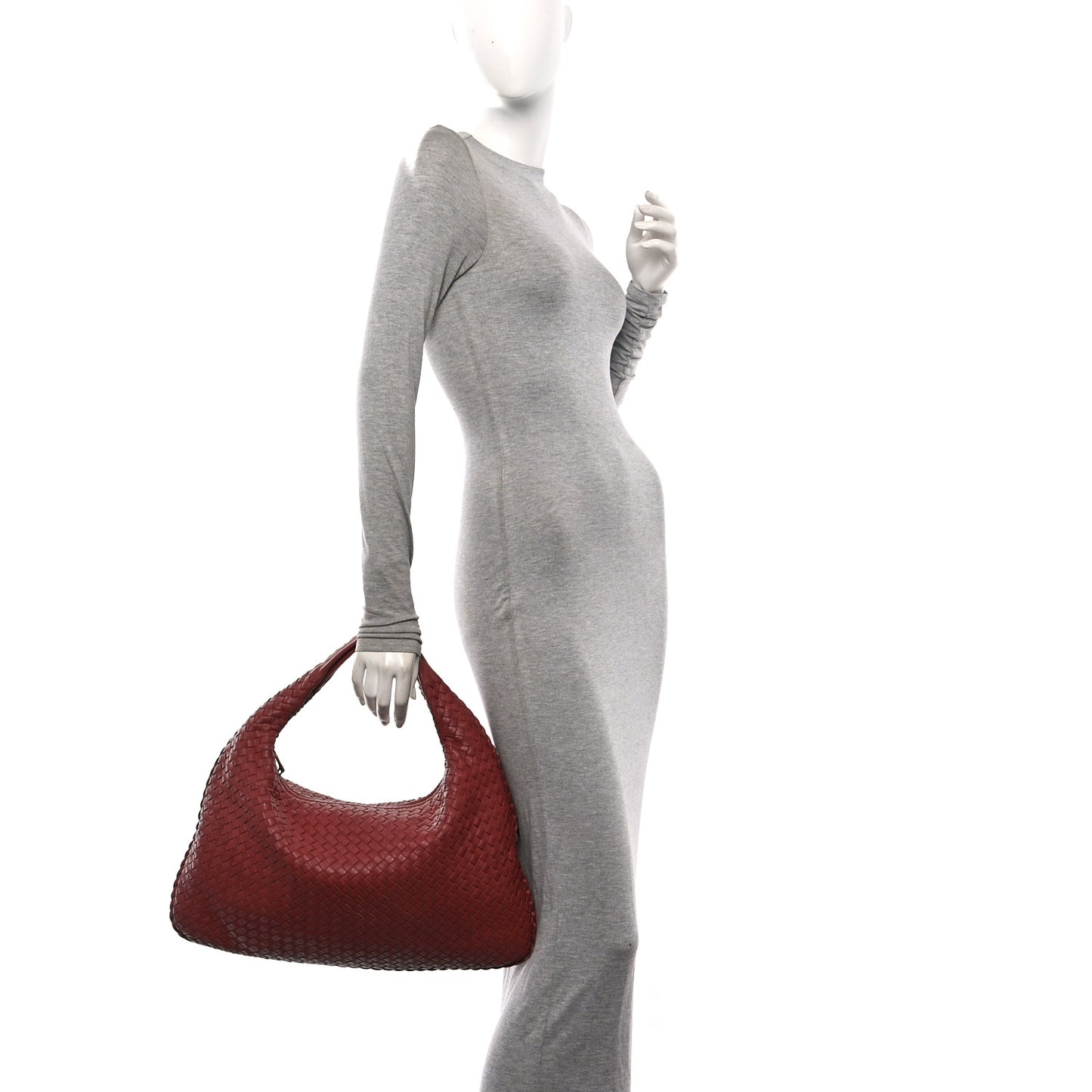 Nappa Intrecciato Large Veneta Hobo Brique