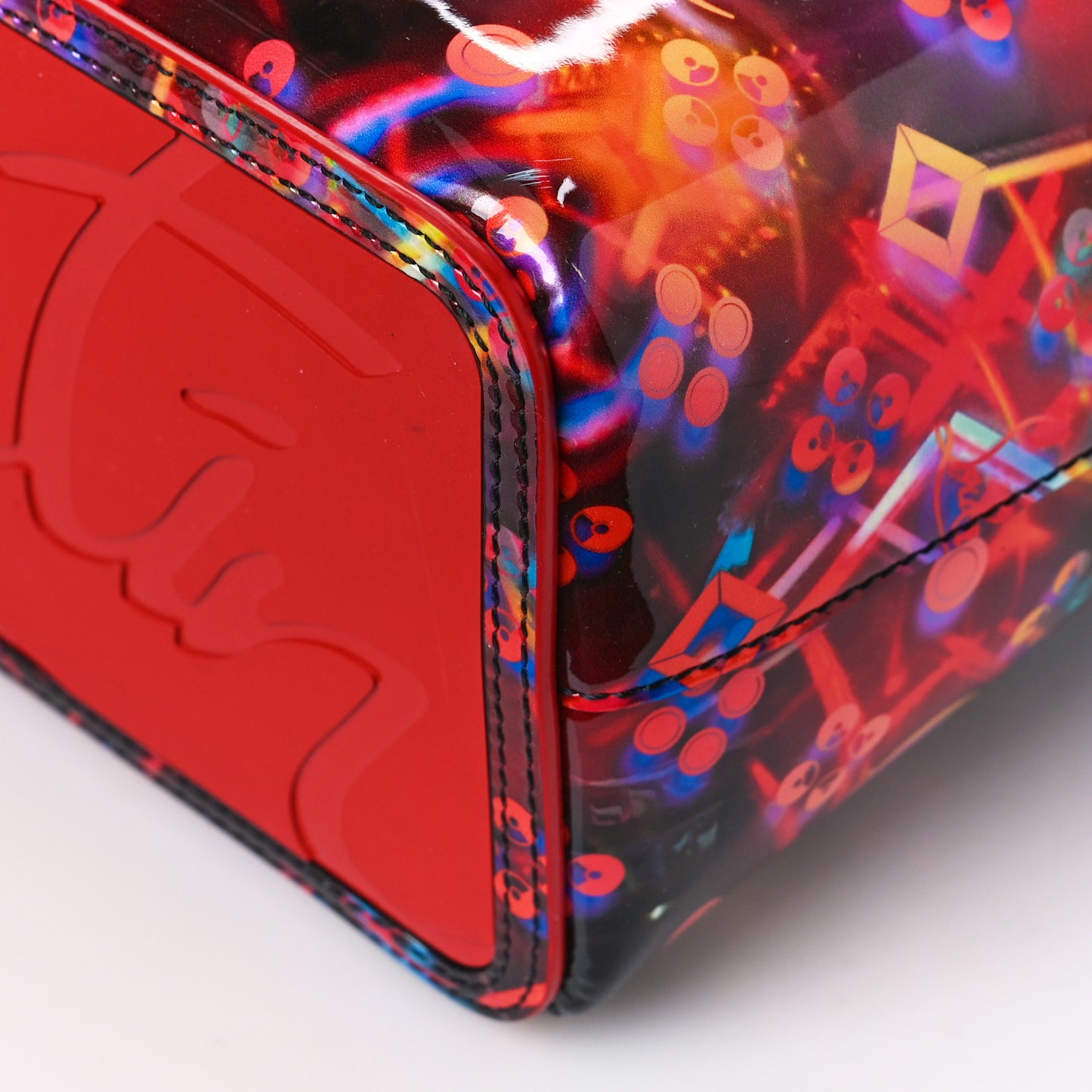 Patent Calfskin Small Discolaser Cabata Tote Multicolor