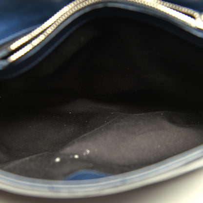 Saint Laurent Calfskin Y Quilted Monogram Medium Loulou Chain Satchel Denim Blue 5 of 16