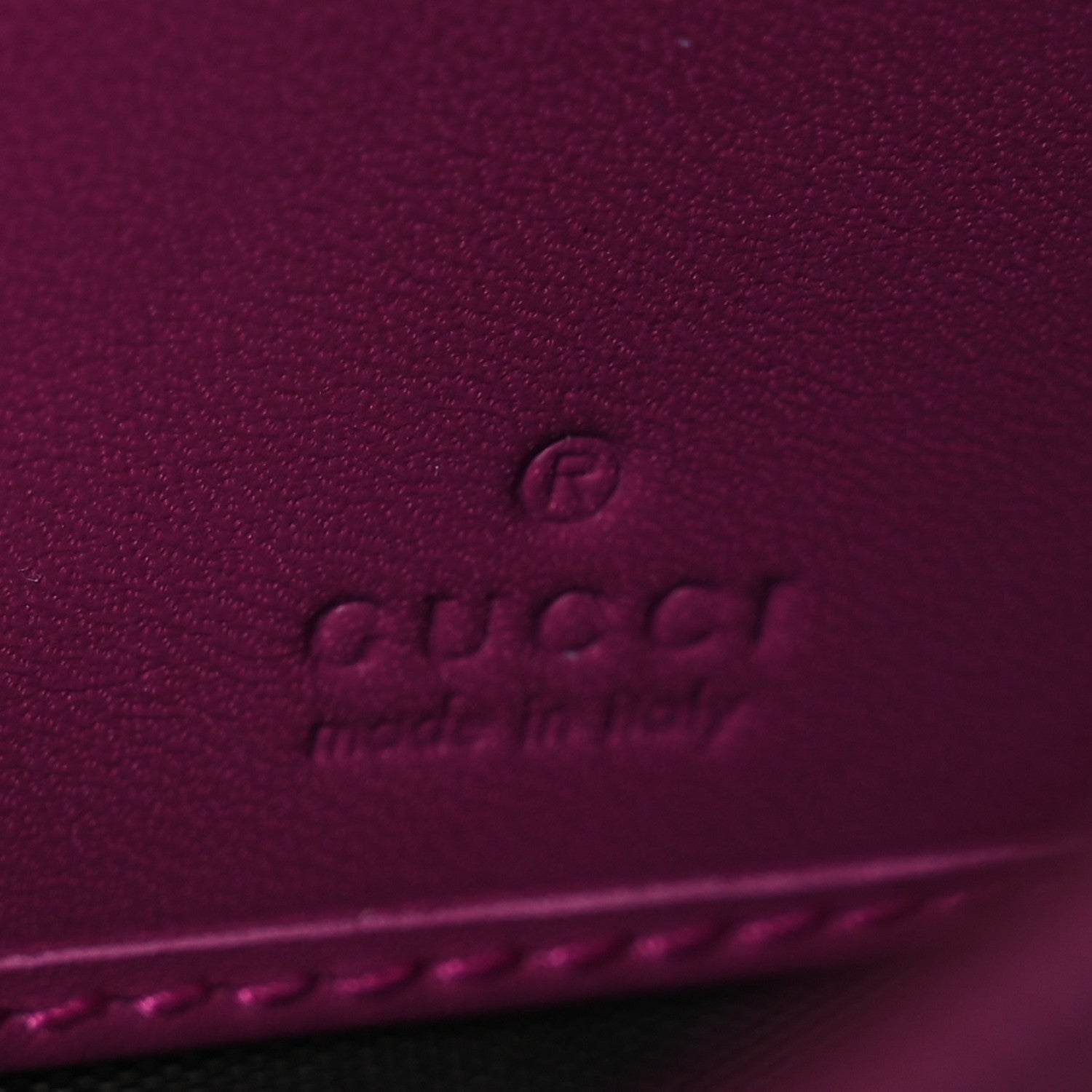 Gucci GG Supreme Monogram Moon Calfskin Padlock Continental Chain Wallet Beige Ebony Hibiscus Red New Rosette 8 of 16