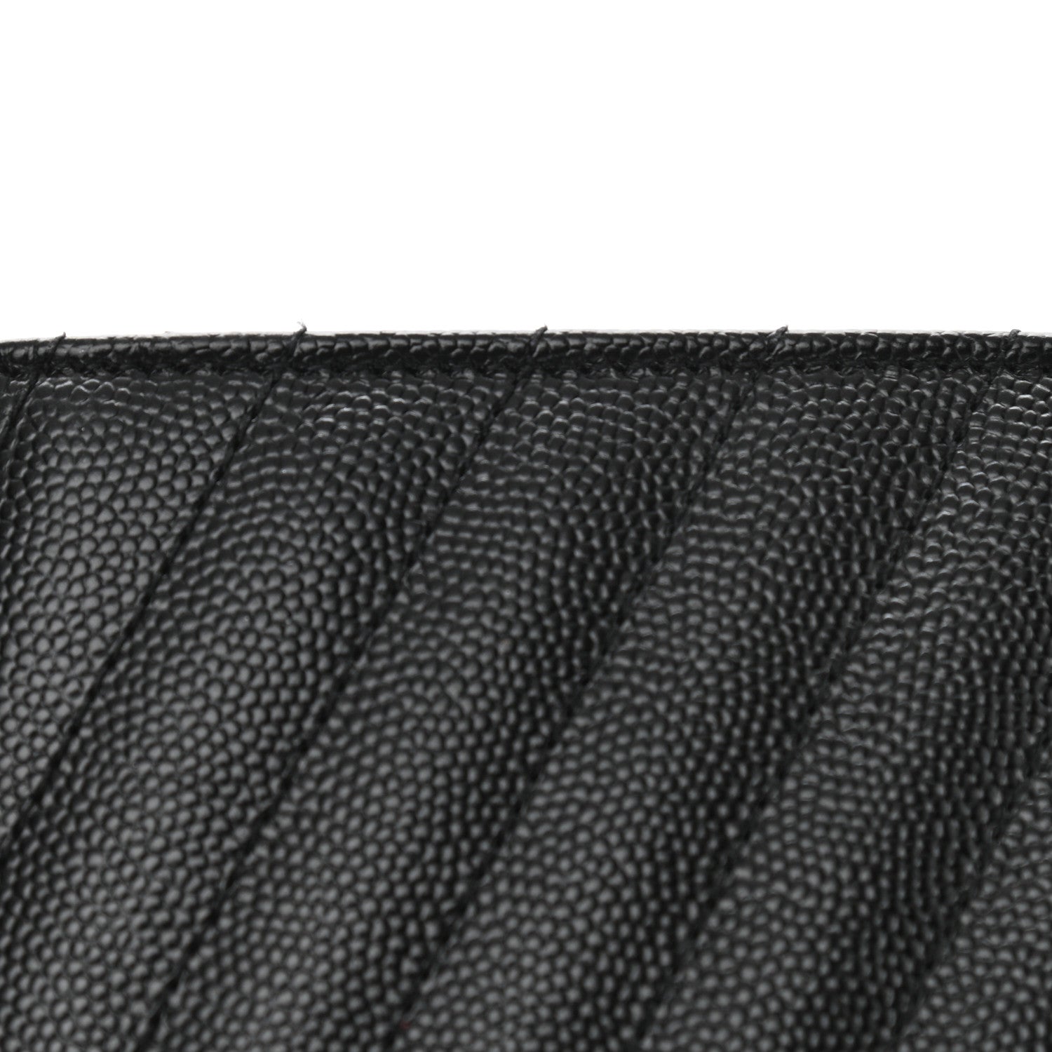 Saint Laurent Grain De Poudre Matelasse Chevron Monogram Chain Wallet Black 11 of 11