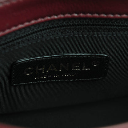 Chanel Sheepskin Quilted Small Mademoiselle Vintage Flap Dark Red 7 of 9