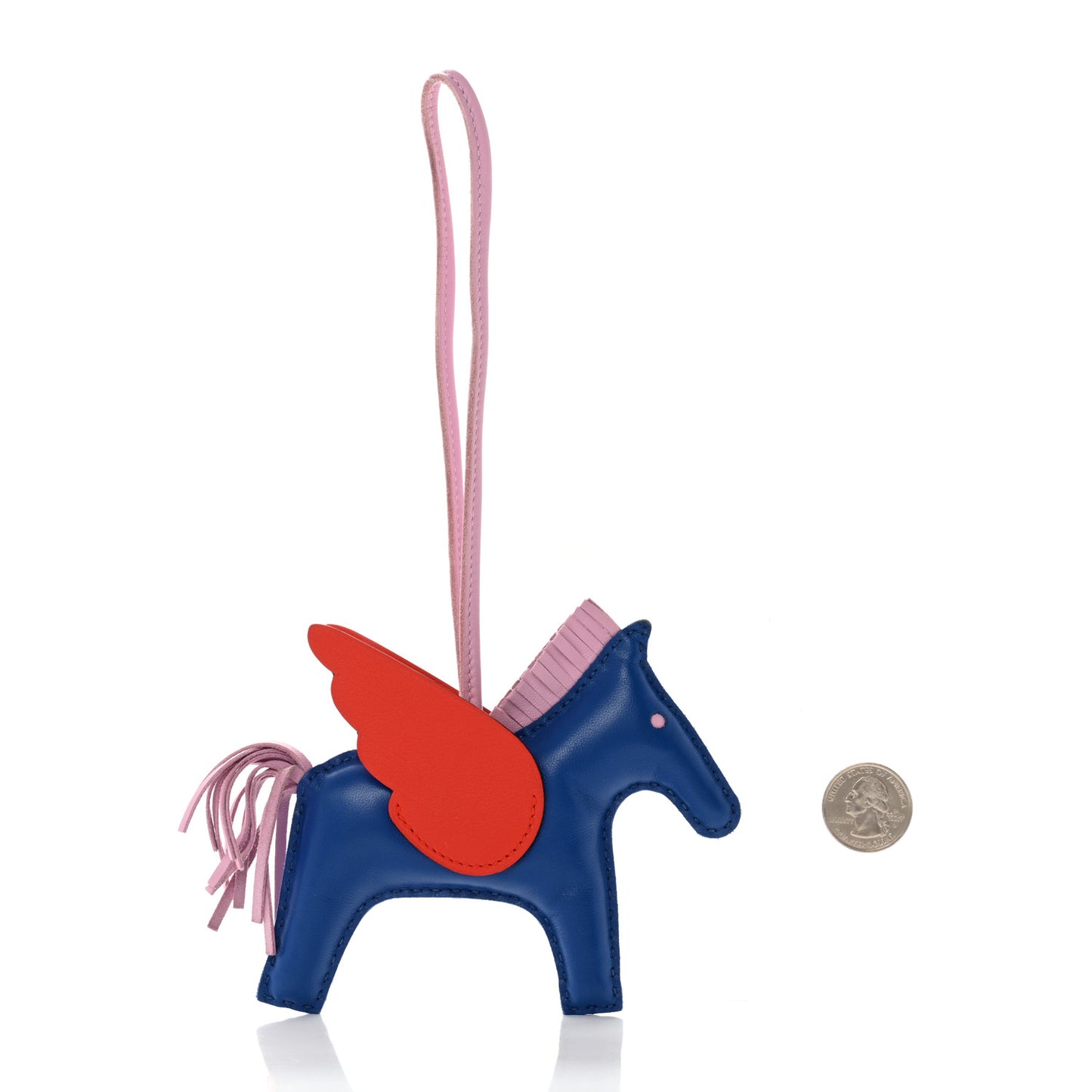 Milo Lambskin Grigri Rodeo Pegase Horse Bag Charm MM Bleu France Mauve Sylvestre Capucine