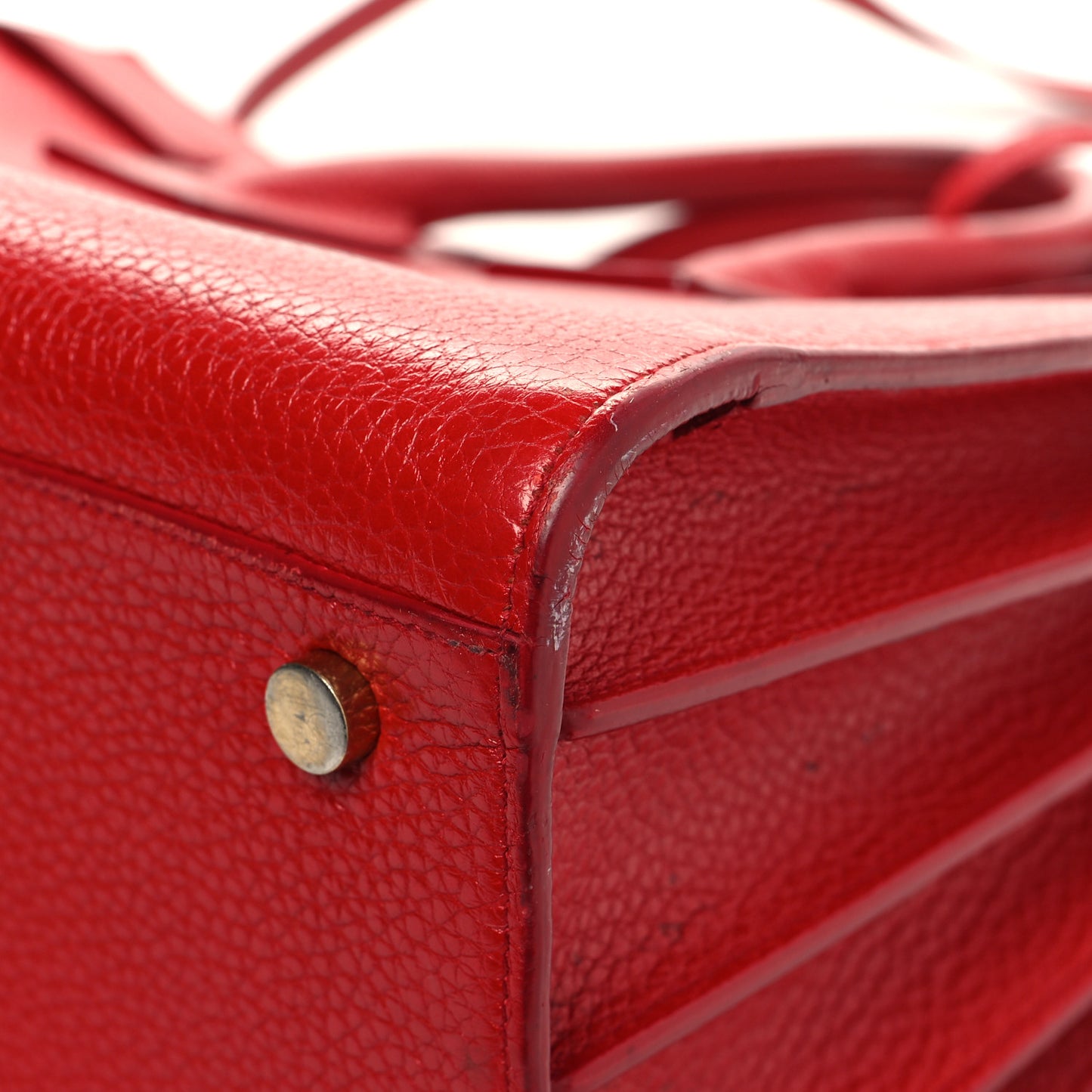 Grained Calfskin Small Sac De Jour Lipstick Red