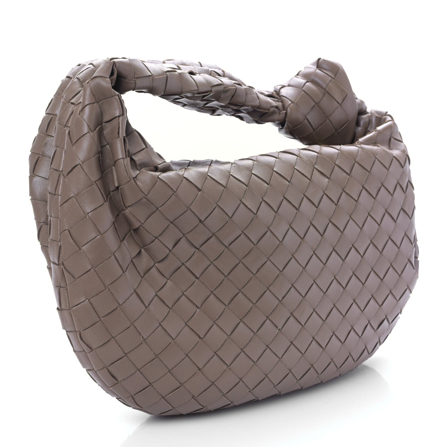 Bottega Veneta Nappa Intrecciato Teen Jodie Hobo Taupe Grey 3 of 9