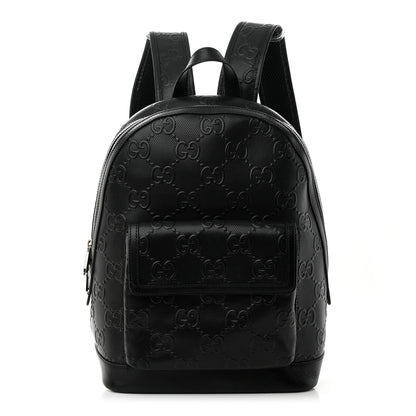 Gucci Calfskin GG Tennis Embossed Backpack Black 1 of 10