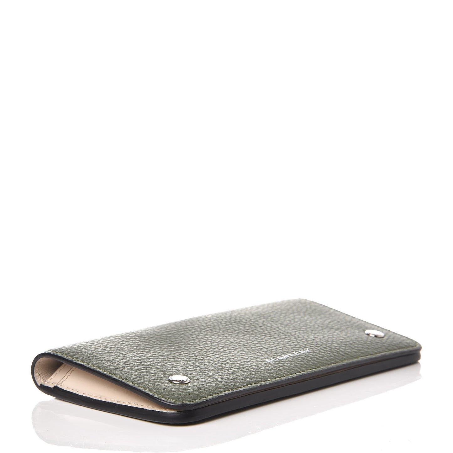 Calfskin Phone Wallet Sage Green