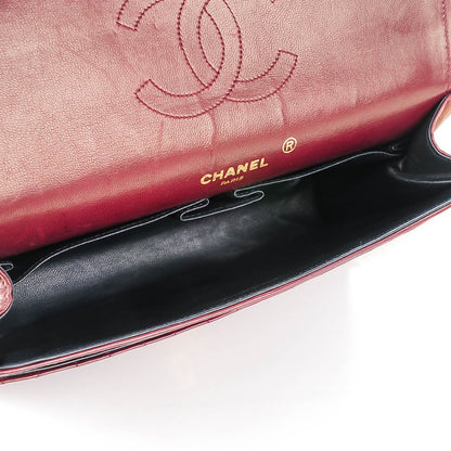 Chanel Lambskin Quilted Medium Double Flap Bijoux Chain Bordeaux 5 of 10