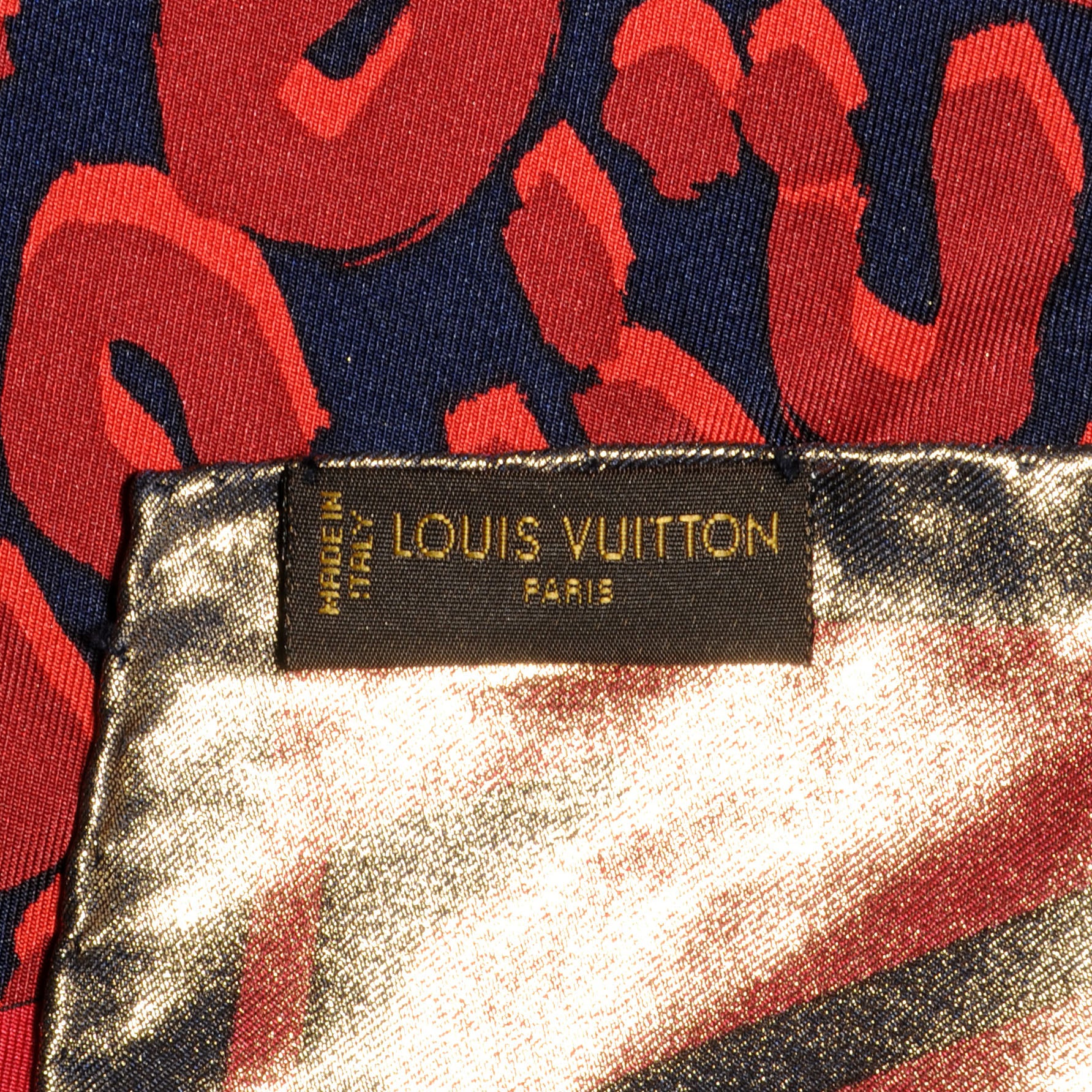 Louis Vuitton Silk Monogram Leopard Carre Tresor Square Scarf Red 4 of 5