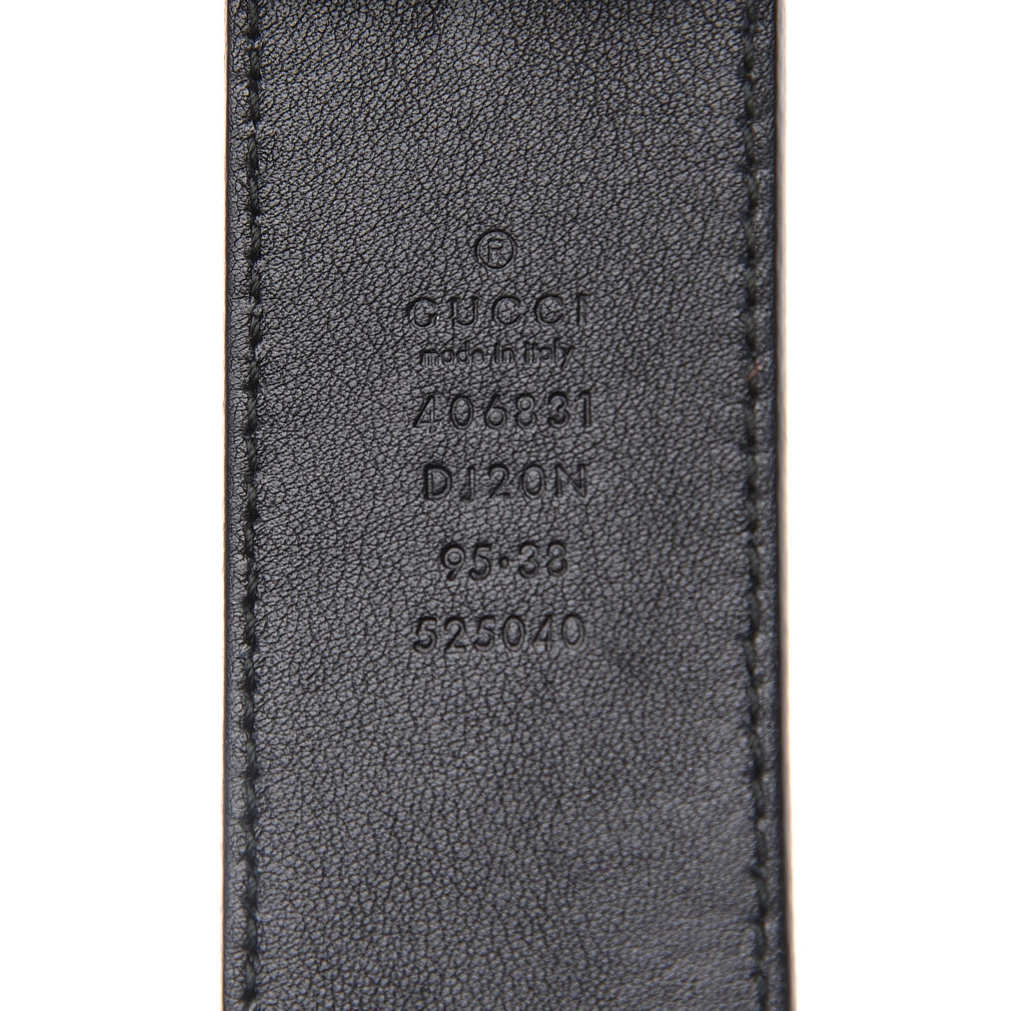 Textured Dollar Calfskin Nickel Double G 40mm Belt 95 38 Black