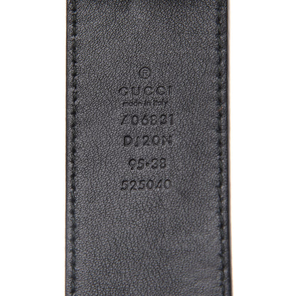 Gucci Textured Dollar Calfskin Nickel Double G 40mm Belt 95 38 Black 4 of 6