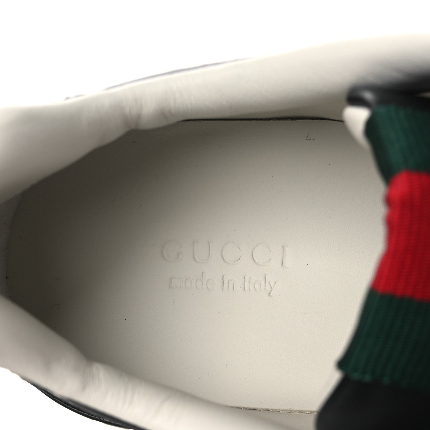Gucci Calfskin Suede GG Monogram Re-Web Womens Sneakers 38 White Black 9 of 11