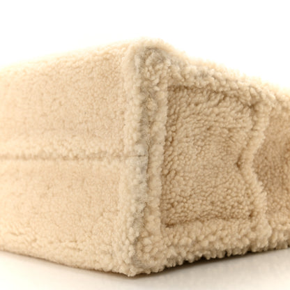 Celine Shearling Calfskin Triomphe Small Cabas Thais Natural Tan 10 of 10