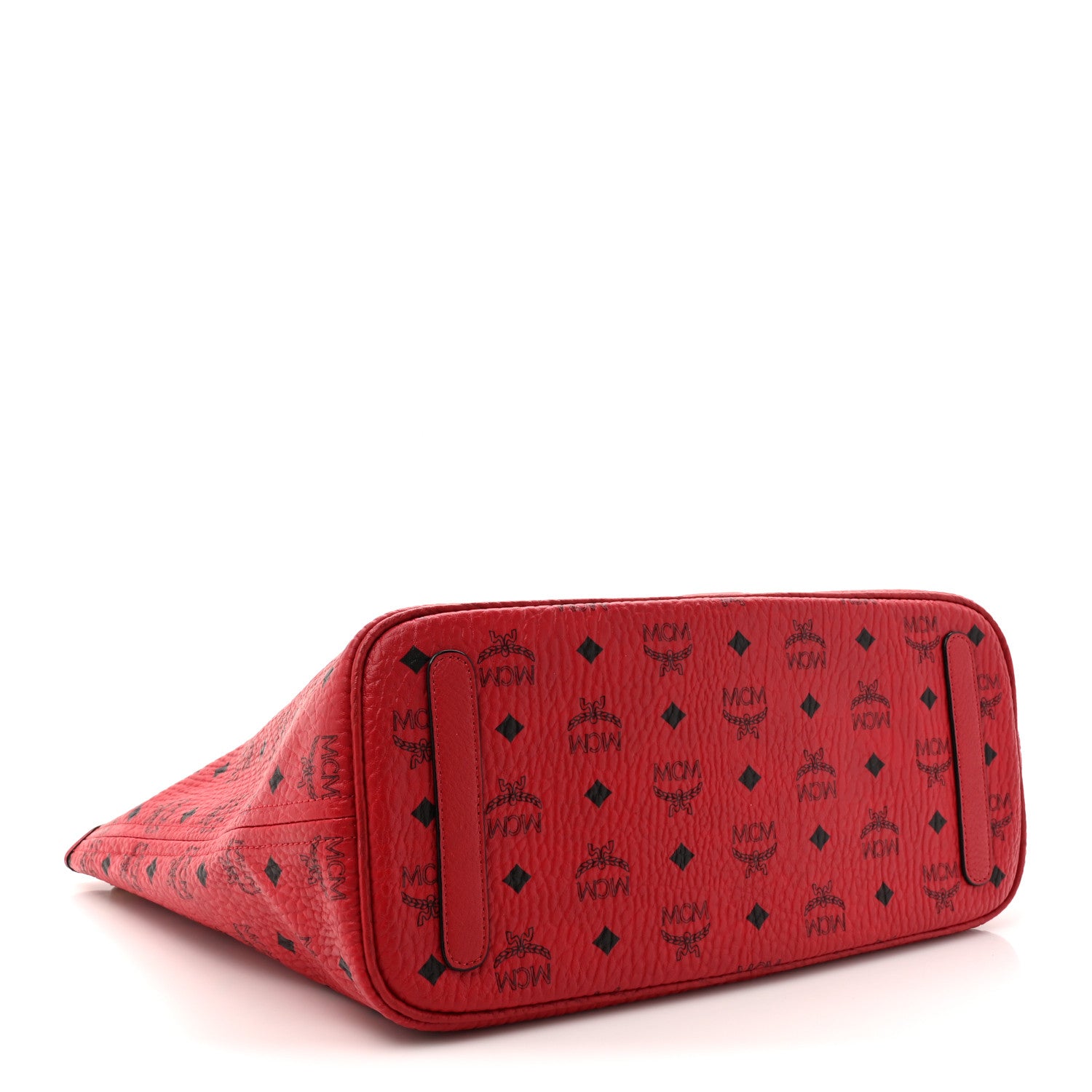 MCM Visetos Medium Liz Reversible Shopper Tote Ruby Red 6 of 21