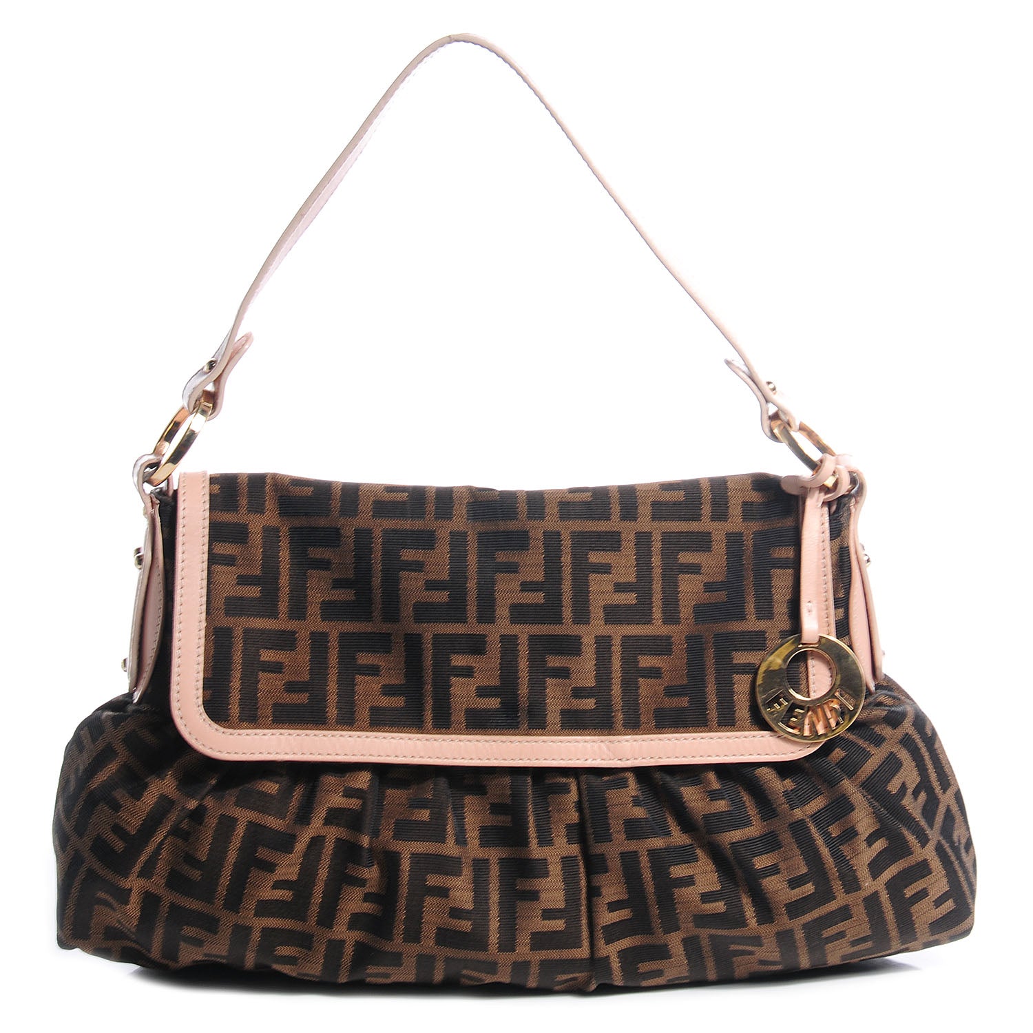 Fendi Zucca Medium Chef Shoulder Bag Tobacco Pink 1 of 10