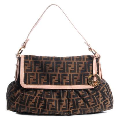 Fendi Zucca Medium Chef Shoulder Bag Tobacco Pink 1 of 10