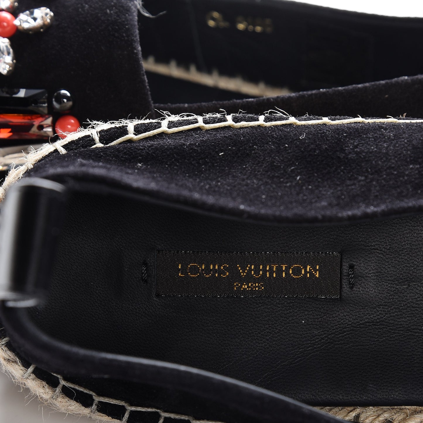 Suede Front Pier Espadrille Flats 39 Black