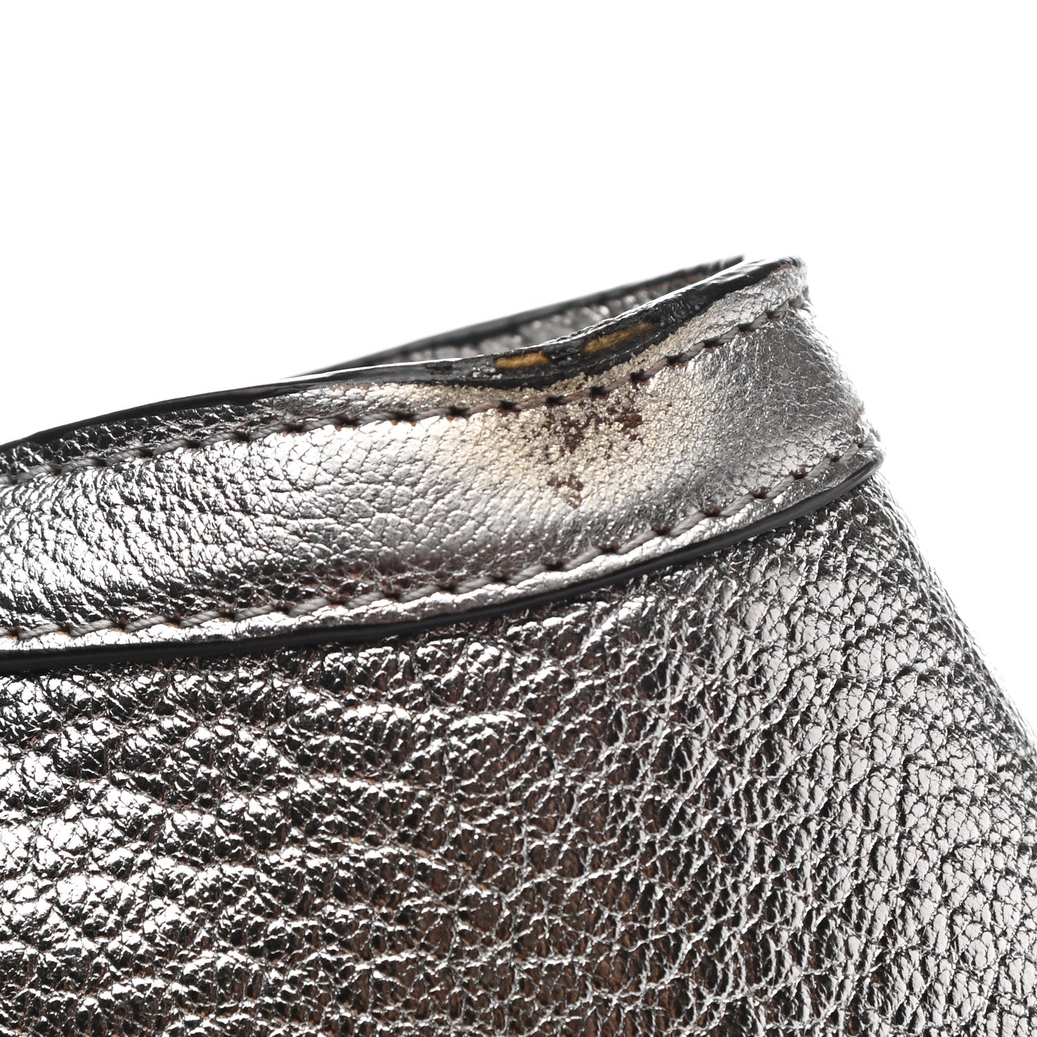 Alexander McQueen Metallic Lambskin De Manta Clutch Silver 9 of 11