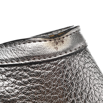 Alexander McQueen Metallic Lambskin De Manta Clutch Silver 9 of 11