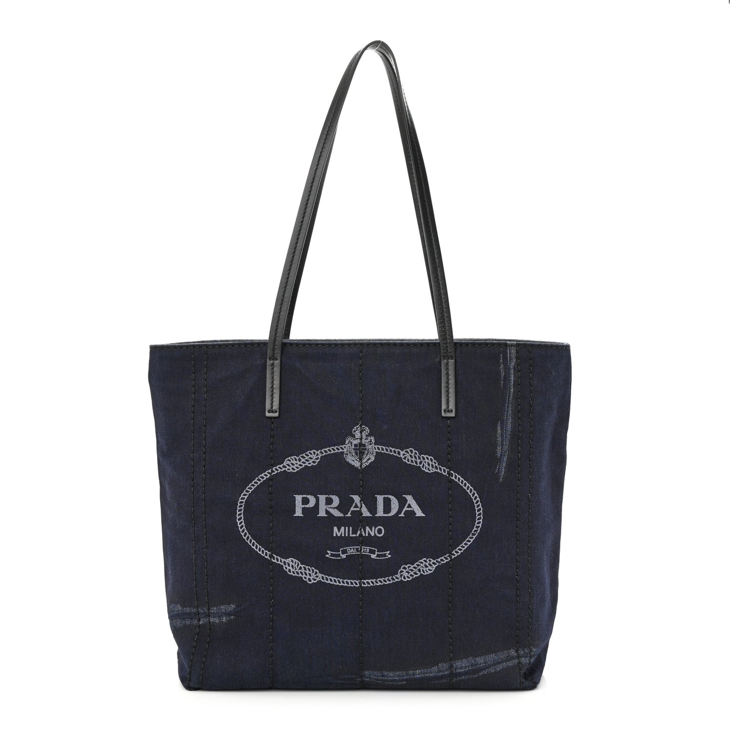 Denim Logo Tote