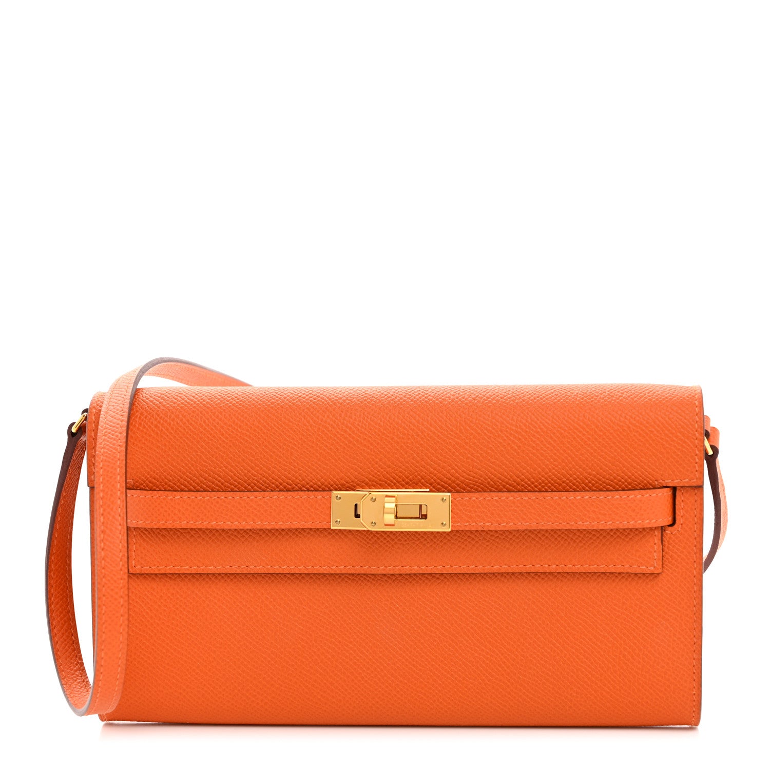 Hermes Epsom Kelly Wallet To Go Orange 1 of 9