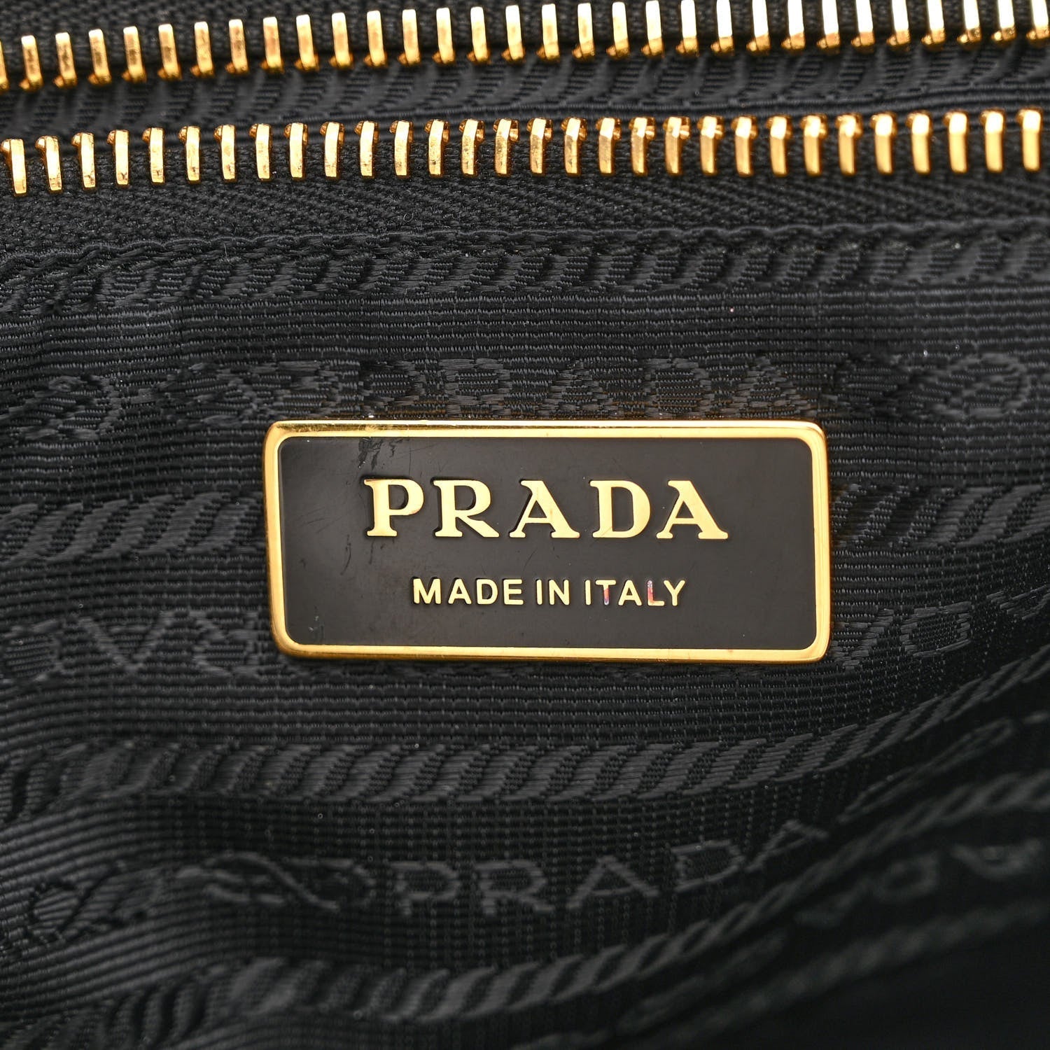 Prada Glossy Calfskin Triangle Large Bonnie Shoulder Bag Black 6 of 11
