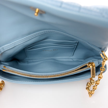 Christian Dior Calfskin Macrocannage Mini Caro Bag Cloud Blue 5 of 11