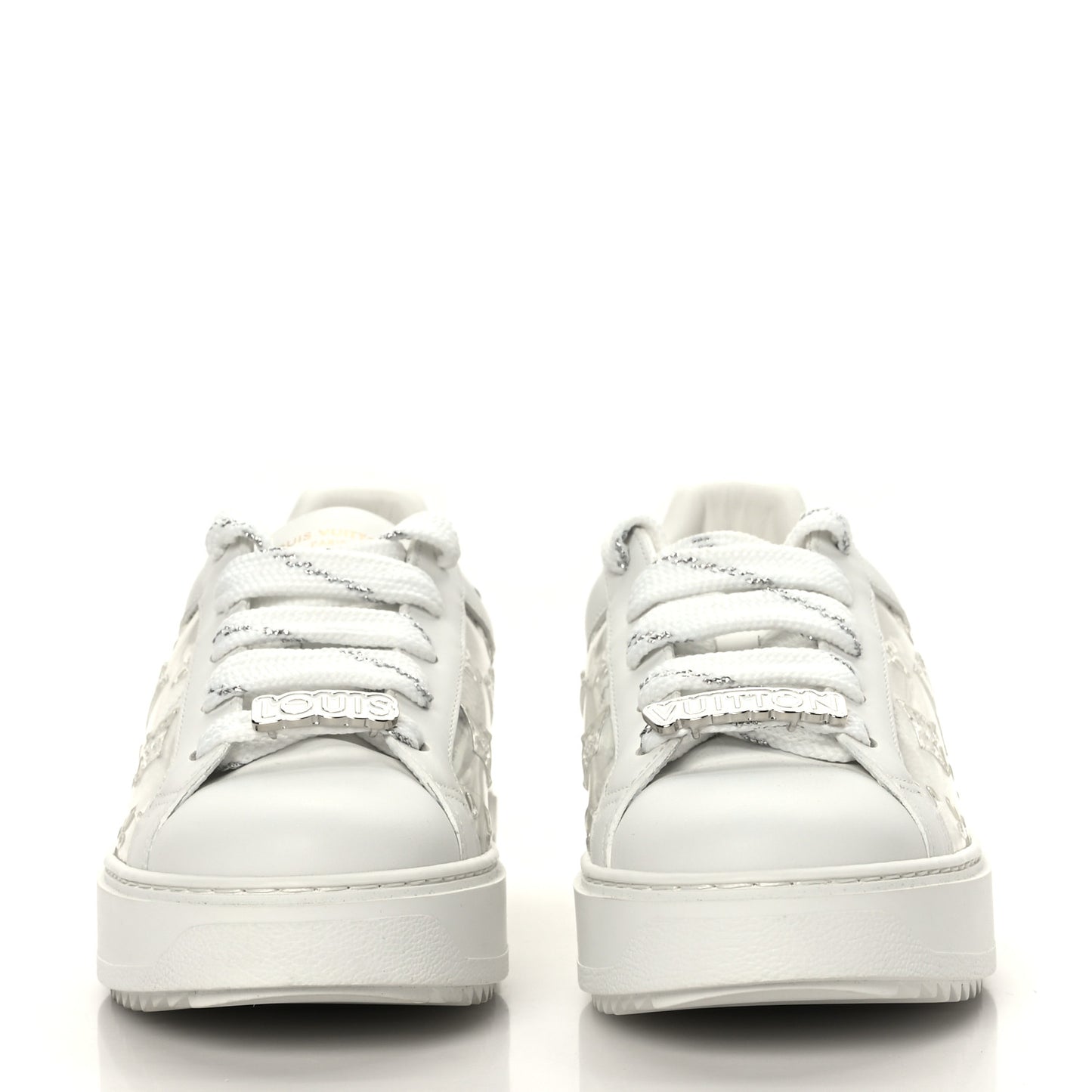 Monogram PVC Time Out Sneakers 38 Silver