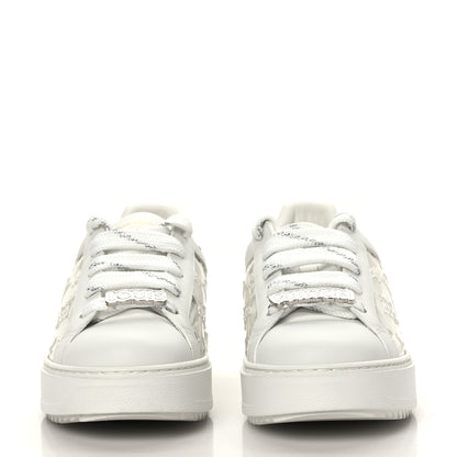 Louis Vuitton Monogram PVC Time Out Sneakers 38 Silver 2 of 8