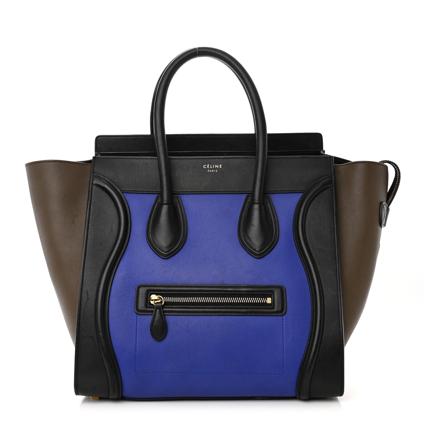 Smooth Calfskin Mini Tri-Color Luggage Indigo